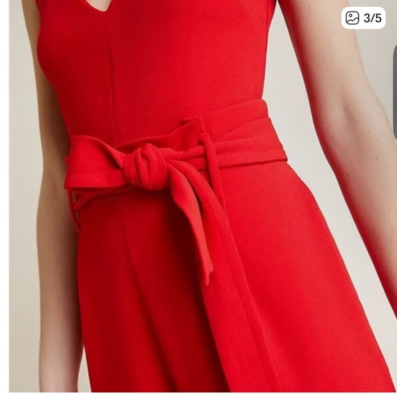 Anthropologie Cathy Structured Wide Leg Jumpsuit in red XS - Picture 3 of 7